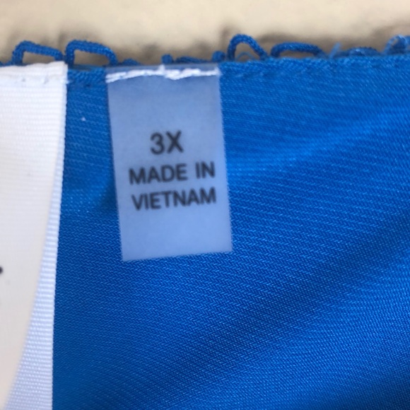 NY Collection Sleeveless Royal Blue Maxi Dress with Textured Detail - Size 3X - Picture 10 of 12